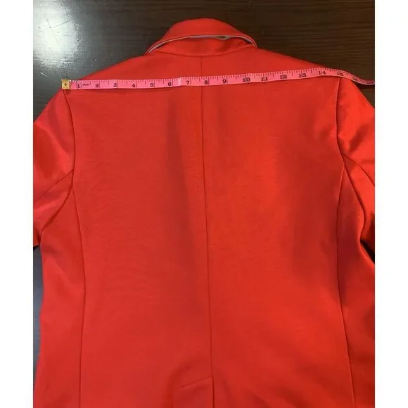 Gap Academy Blazer Womens 8 Red Gray Stripes Collegiate Academia Retro Preppy - Picture 14 of 16